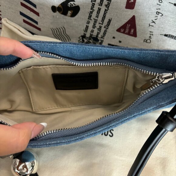 Jacquemus Le Bisou Perle Denim Shoulder Bag - Picture 4 of 5